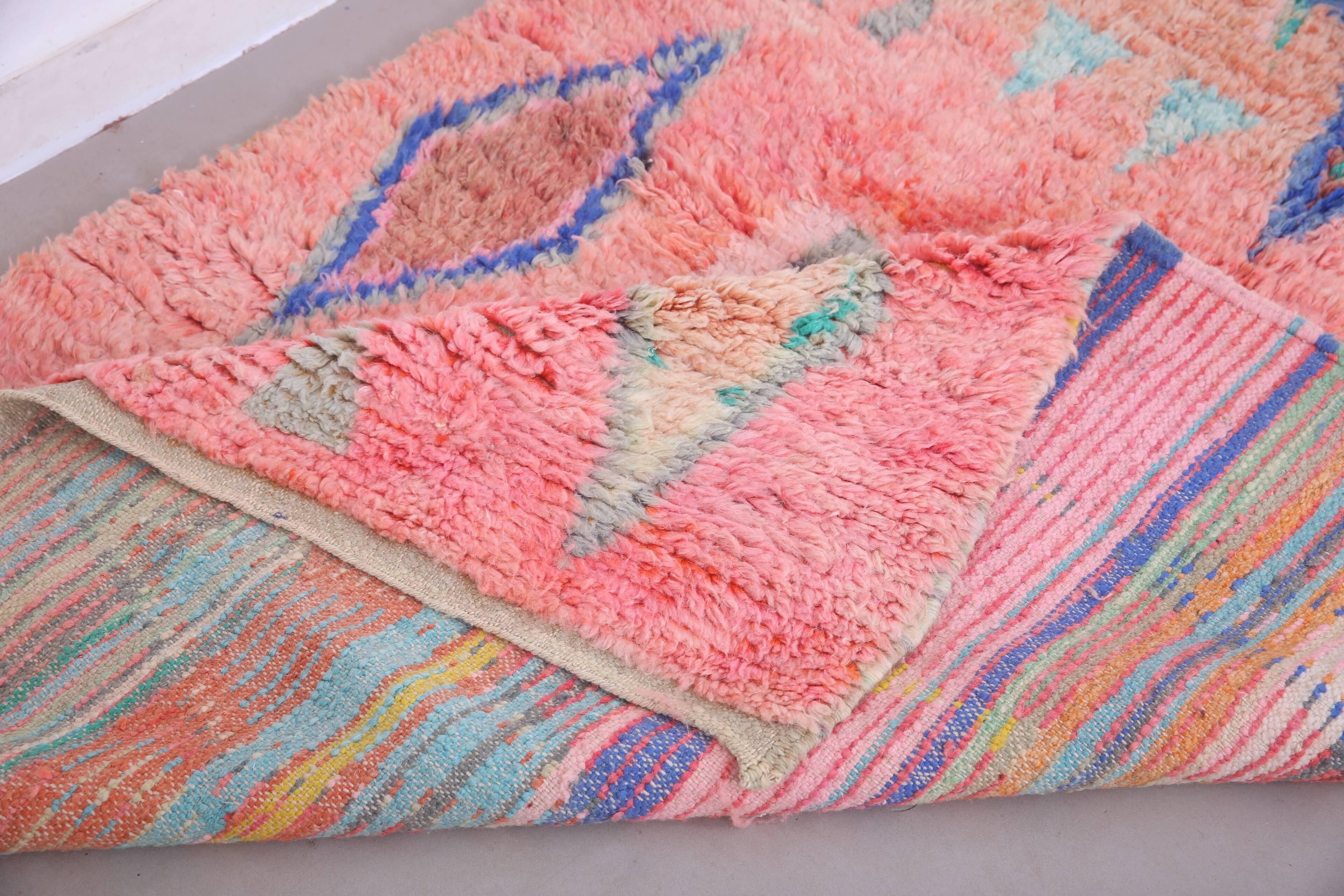 Vintage Moroccan Rug 154 x 231 cm - Abstract Berber Rug - Wool Rug Handmade