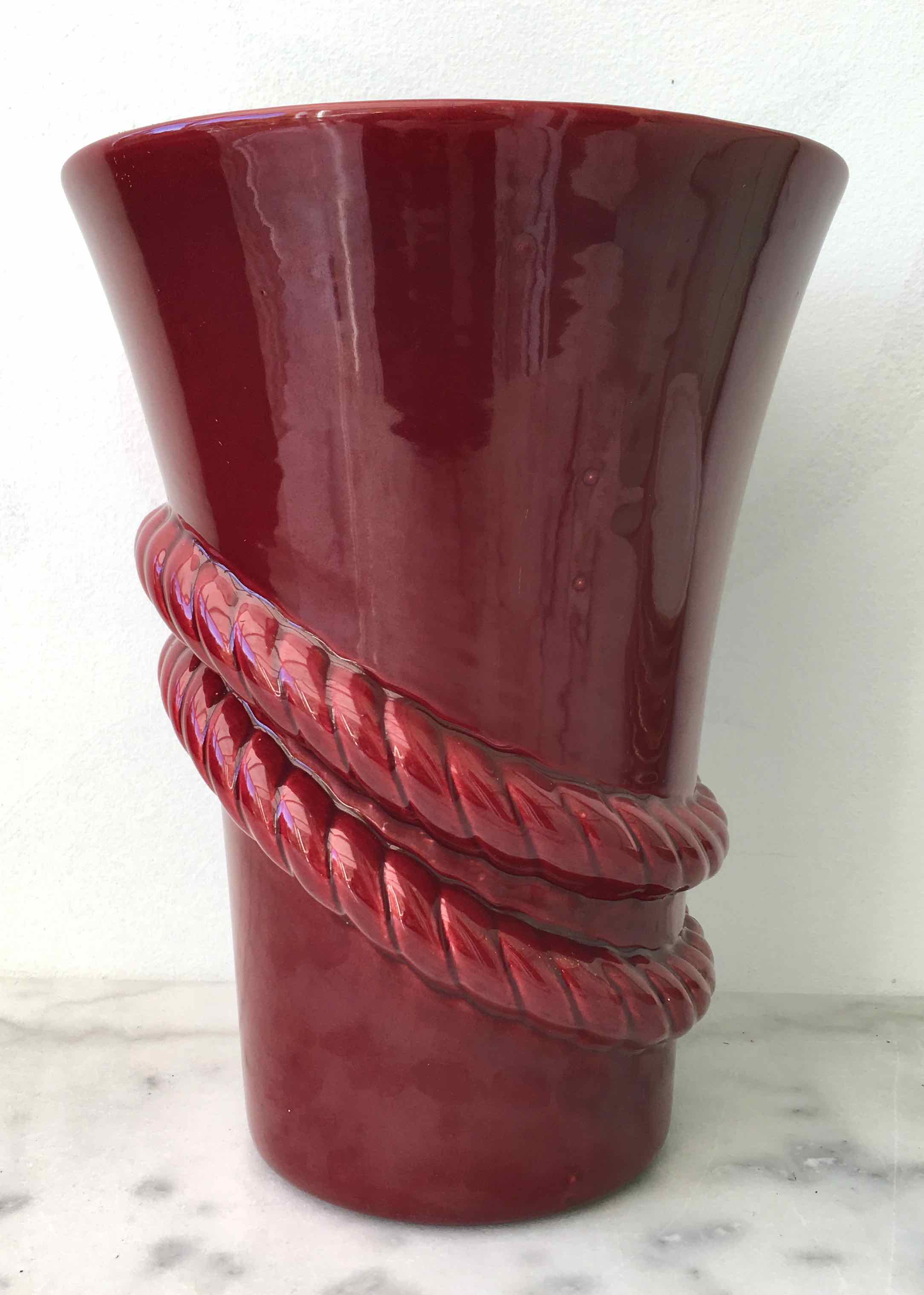 Purple ceramic vase 1960