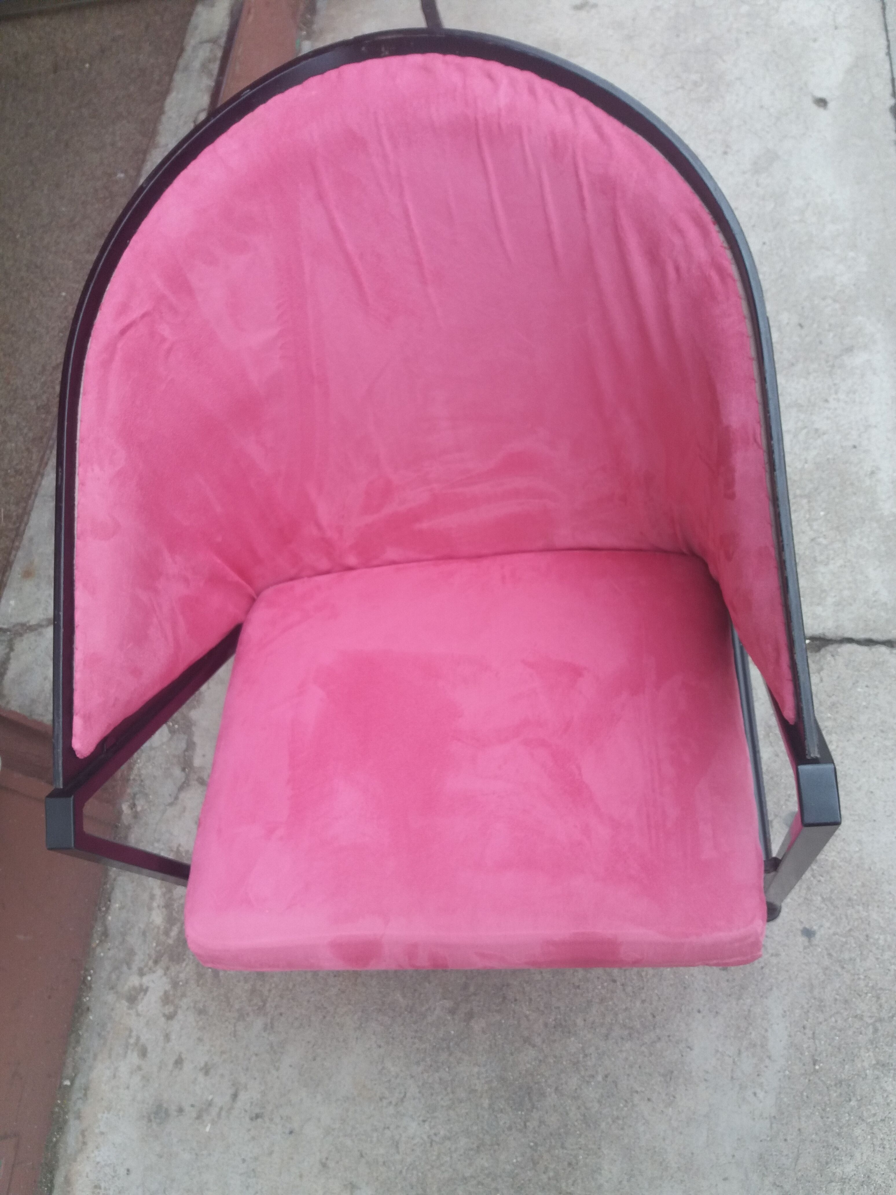 Fauteuil en acier et coque bois post formée vers 1980