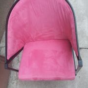 Armchair made of steel and post-formed wooden shell, circa 1980