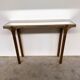 Vintage Deknudt gilt console table with beveled mirror top, Belgium, 1980s
