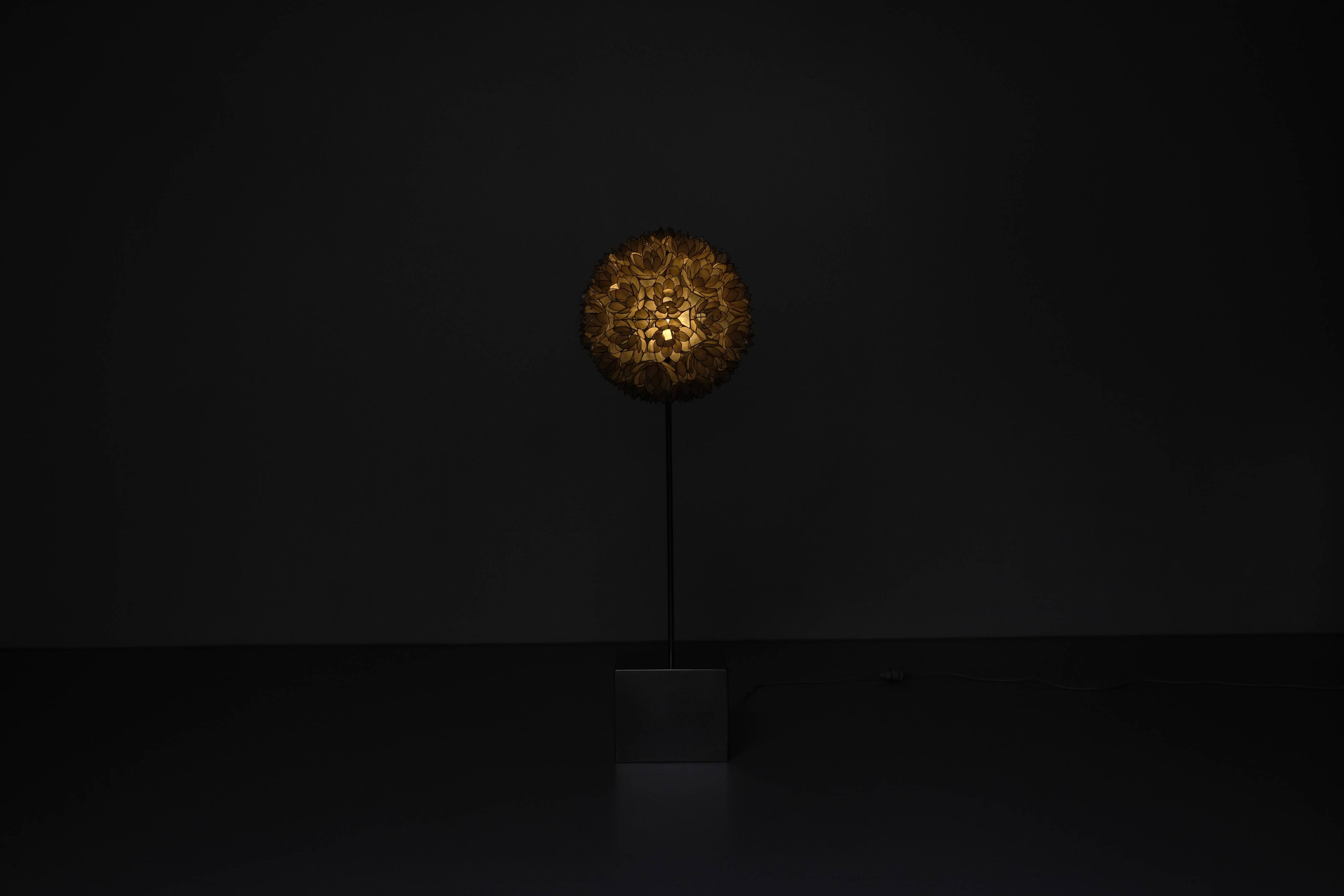 Mother-of-pearl floor lamp by Rausch, Germany, 1960s.