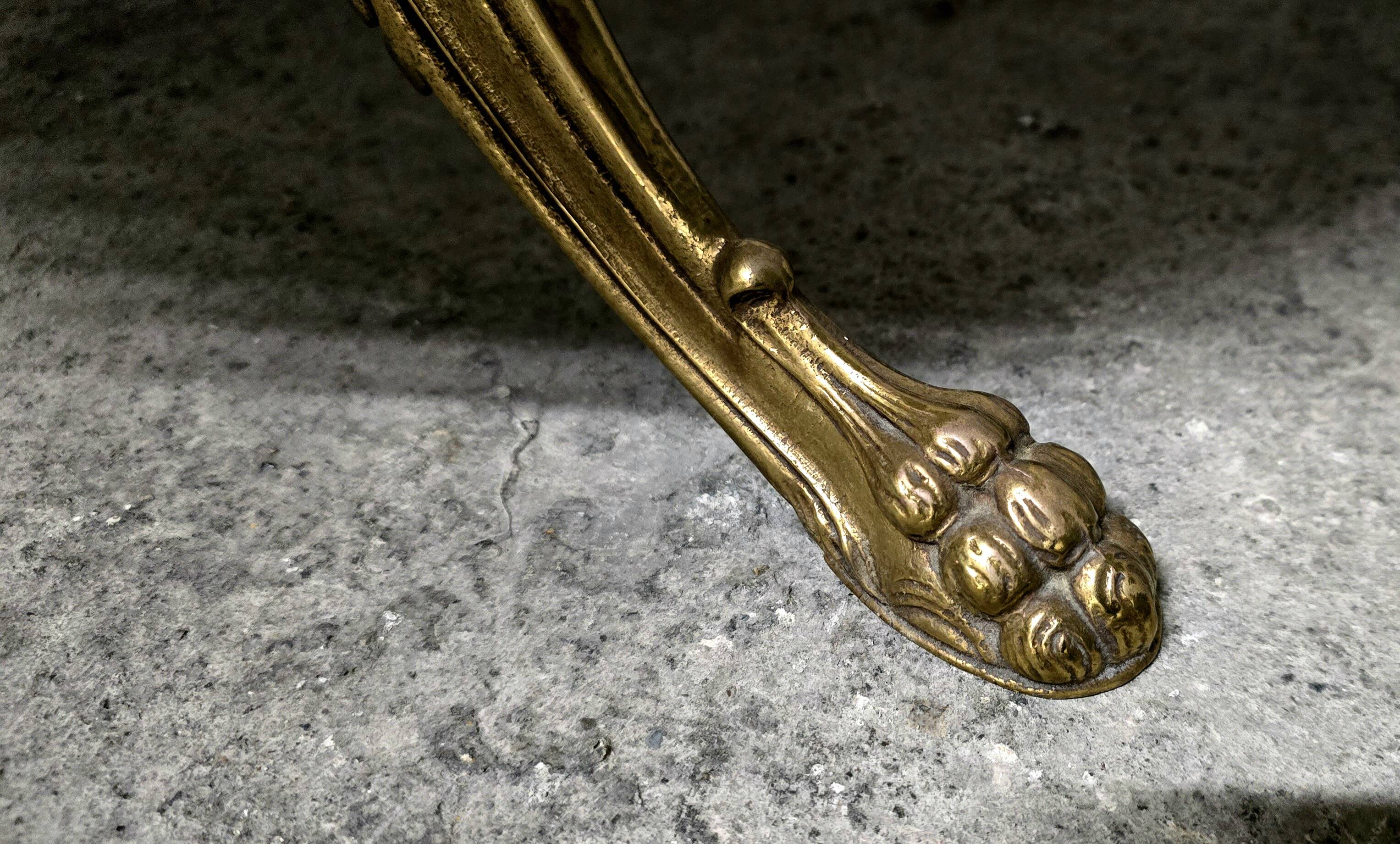Guéridon Coffee Table in Gilded Brass and Alabaster