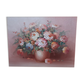 Oil on canvas flowers