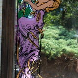 Vintage screen-printed advertising mirror