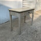 Pale green patinated wooden desk
