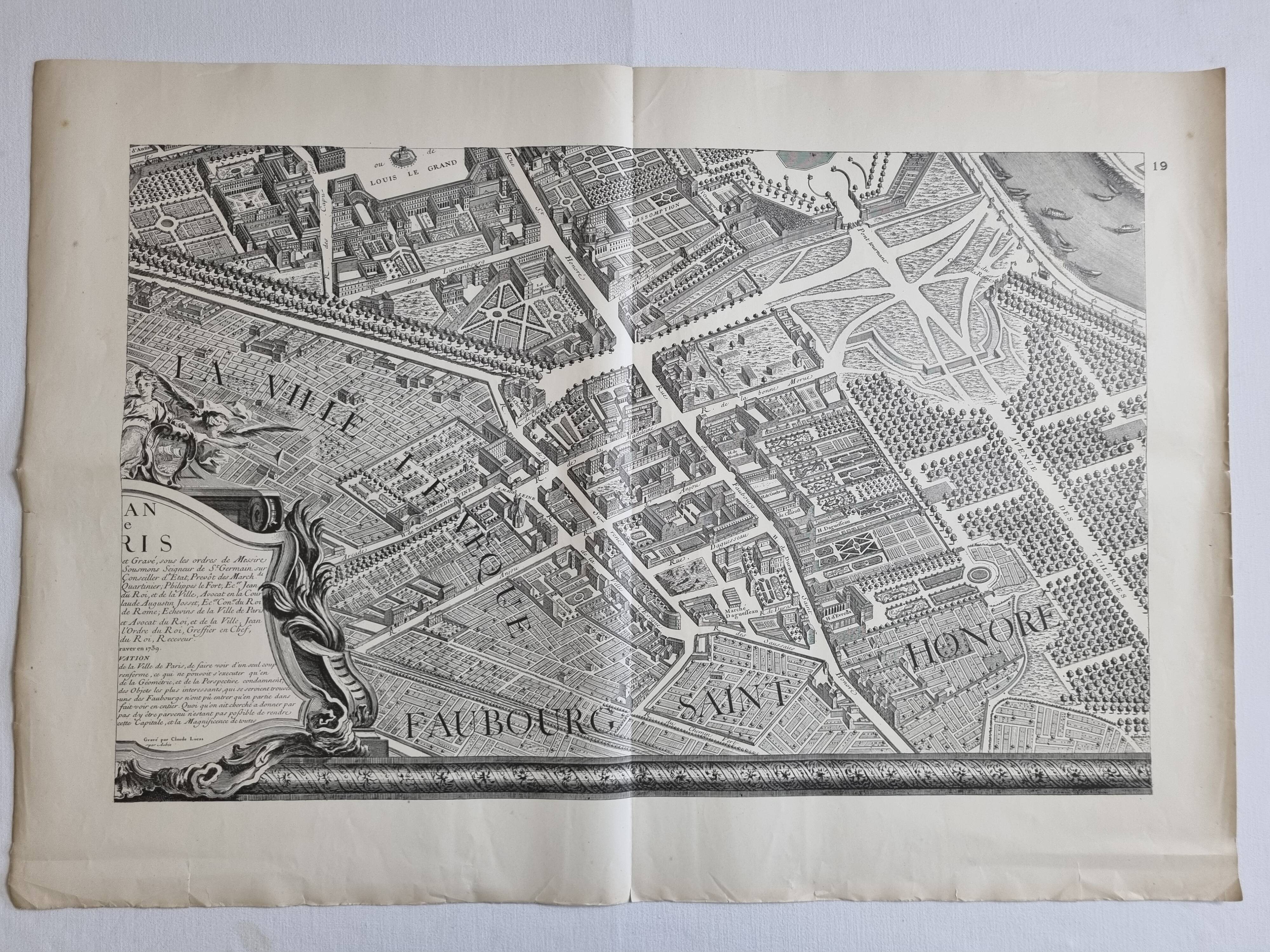 Plan of Paris in the eighteenth century in 20 plates after Turgot, 1900