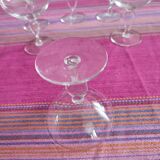 6 crystal champagne coupes