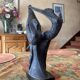 Sculpture / décoration de buffet, signé GALOS, nuances de noir