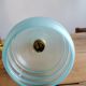 Applique globe vintage en verre dépoli bleu