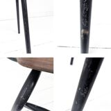 Chaise vintage Pagholz Ahrend Cirkel années 60 assise chêne piètement métal