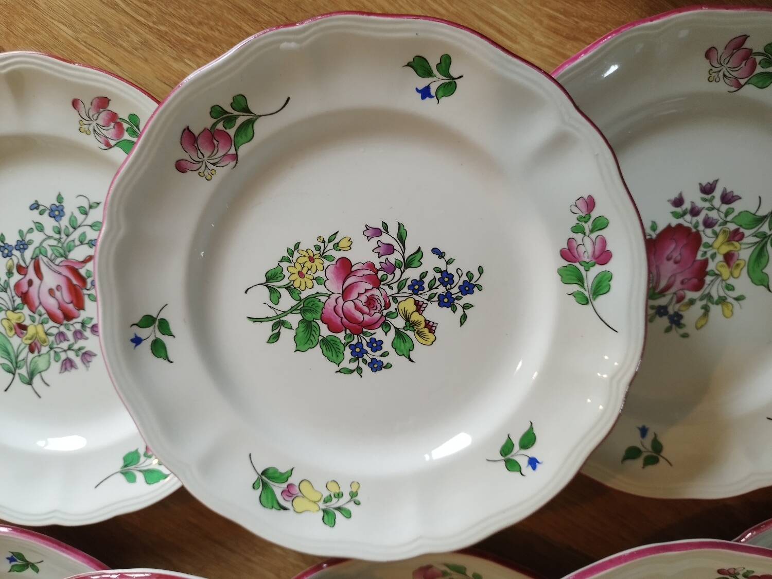 Assiettes à dessert Lunéville Keller et Guérin