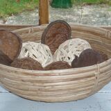 Bauhaus rattan basket from 1960
