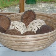 Corbeille-panière en rotin de 1960
