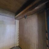 Old black oak bookcase drawer storage unit dresser shelf cabinet of curiosities