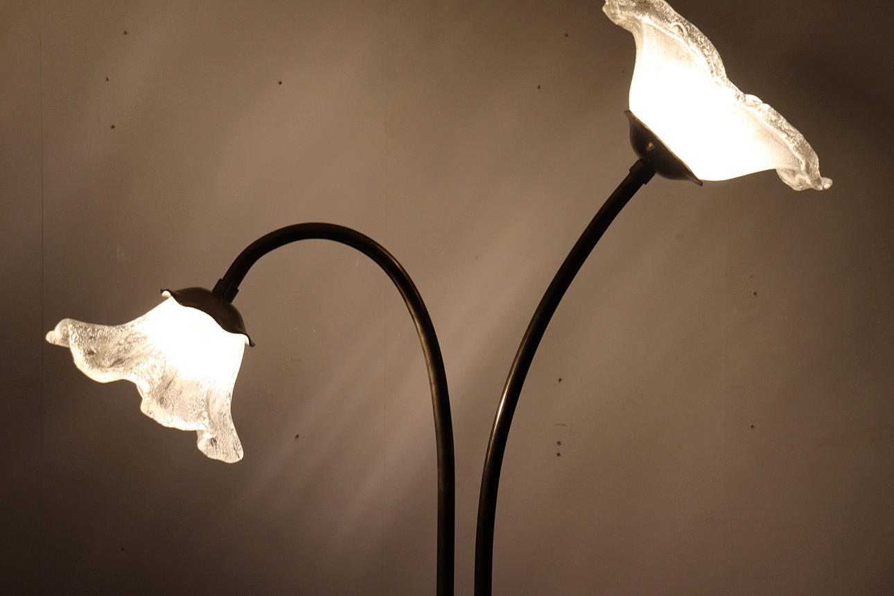Lothar Klute. Attributed. Brutalist floor lamp by Lothar Klute, Germany, 1980s.