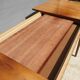 Table scandinave 2 allonges teck "plateau dans son jus"