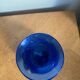 Blue blown glass vase