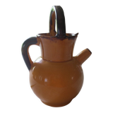 Pitcher in yellow varnished Provence earth with signature CAMARES