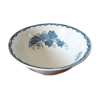 Salad bowl faience blue decoration
