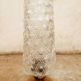 Lampe en laiton et verre années 50