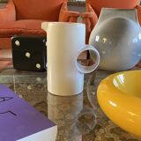 Organic modern white ceramic vase / jug, La Sfera Italy 1980s