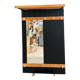 Teak & brass coat rack