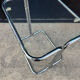 Chrome tubular metal side table from the 1980s.