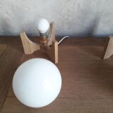 Pair of opaline bedside lamps