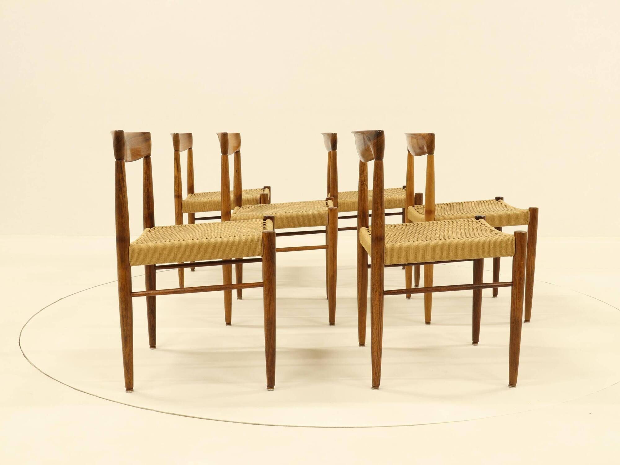Set of 6 Rosewood Dining Chairs by H.W.Klein for Bramin, Denmark, 1960s