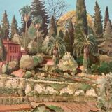 Sublime Oil on Panel "Parc de Chambrun" in Nice Côte d'Azur