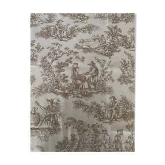 Tissu toile de Jouy fin XIXe