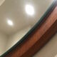 Round vintage Scandinavian mirror in teak - 60s - 47.5x47.5cm