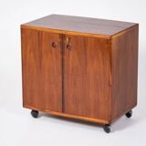 CFC Silkeborg Rolling Bar Cabinet in Rosewood