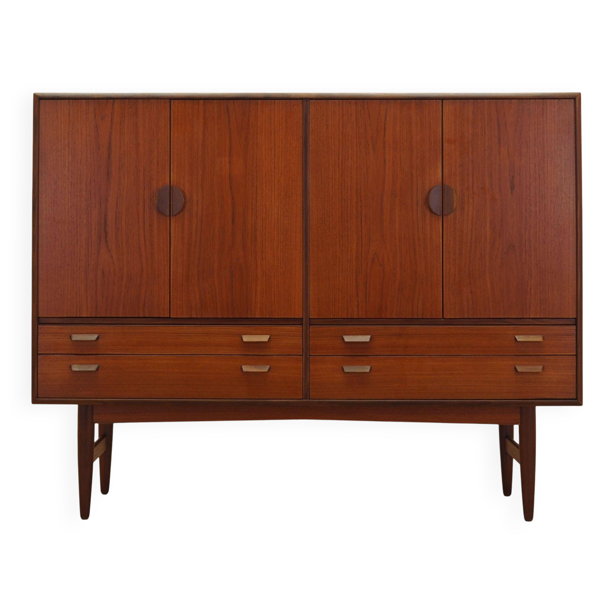 Teak highboard, Danish design, 1960s, made in Denmark