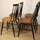 Set of 4 vintage wooden chairs, 1960.