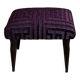 Tabouret repose pied bois restauration tapissière XX meuble d'appoint