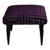 Tabouret repose pied bois restauration tapissière XX meuble d'appoint