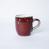 Red & green ceramic mug