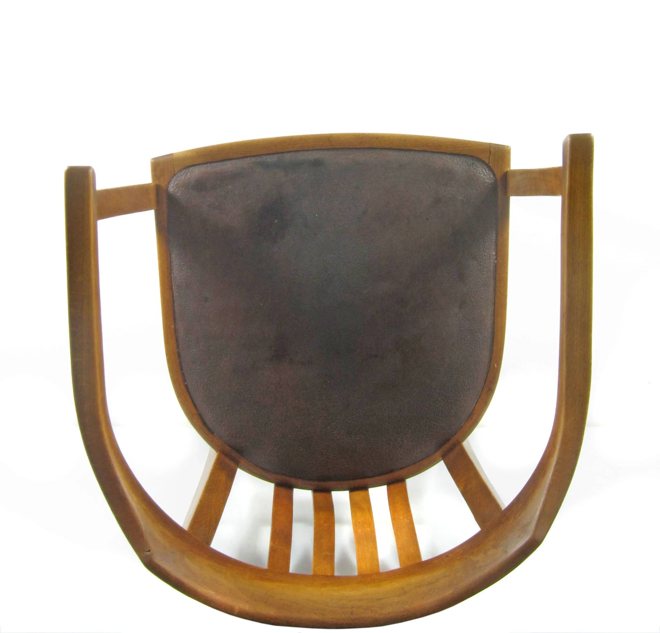 Antique Art Nouveau oak armchair, Austria or Germany circa 1910