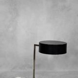 Vintage black metal desk lamp, minimalist modern German mid-century from the 1960s.