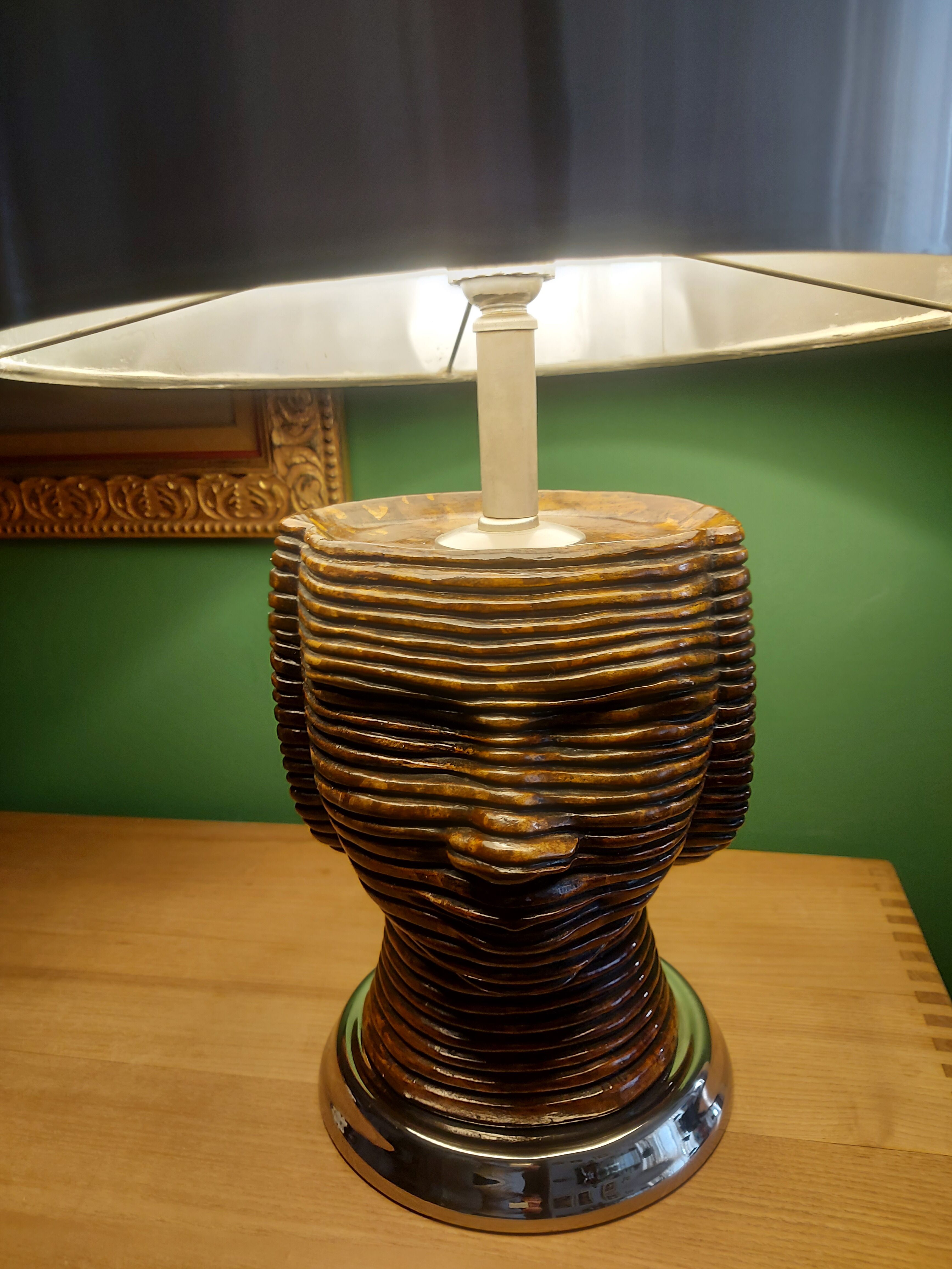 Vintage ceramic lamp of the years 70's luxor