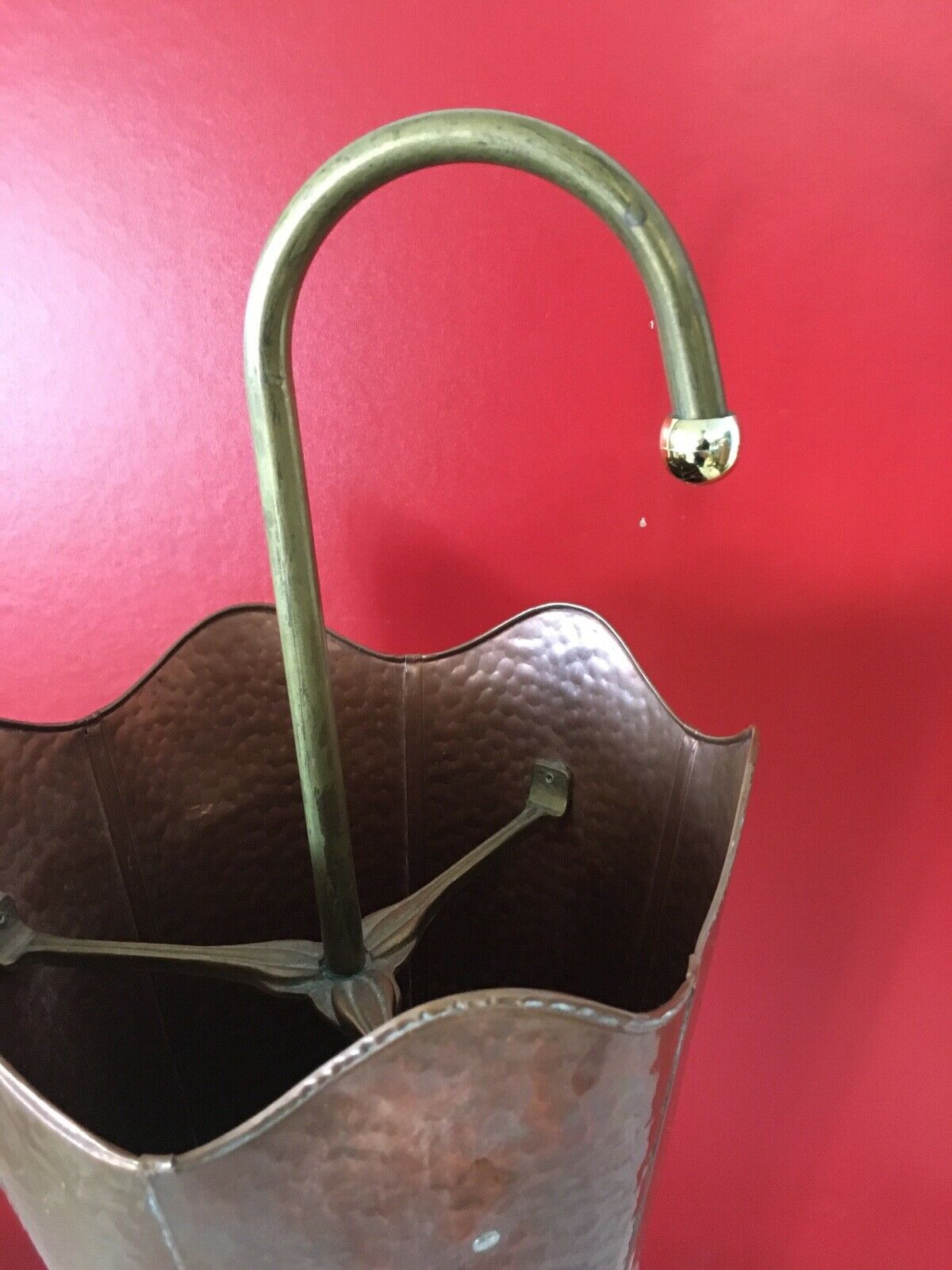 Vintage copper umbrella holder