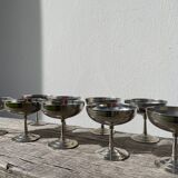 10 stainless steel cups signed Rémy Letang