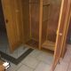 Armoire rotin et bois vintage