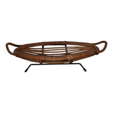 Coupe rotin osier années 50