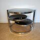 Metal and smoked glass coffee table, 1970