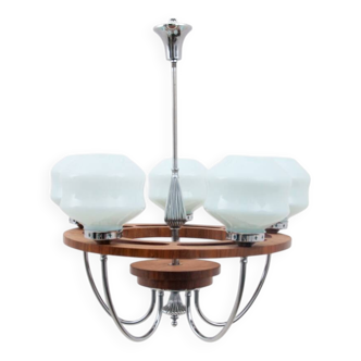 Art Deco chandelier, 1950s, Poland