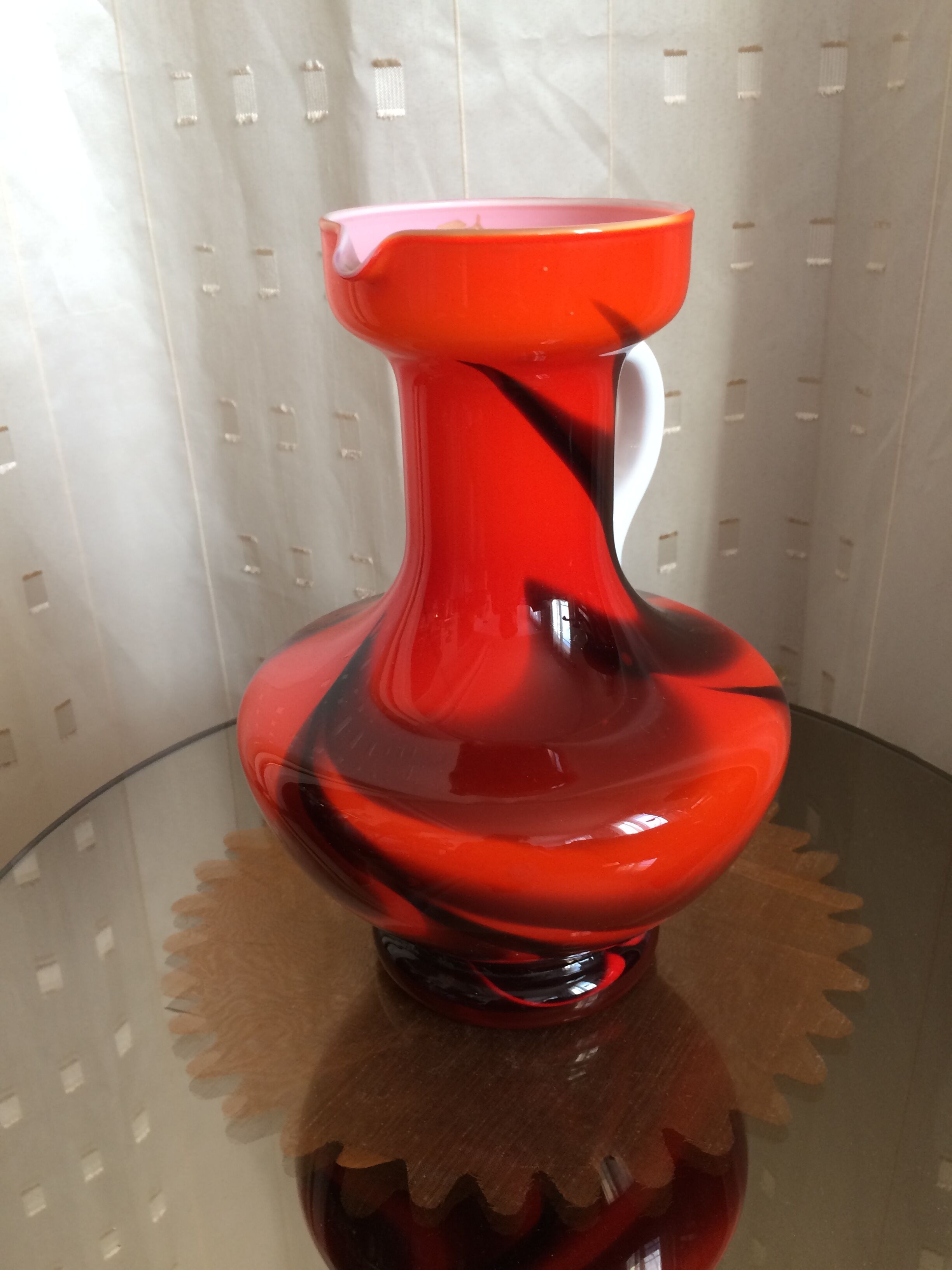 Vintage opaline pitcher Carlo Moretti