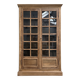 Large vintage display cabinet in solid oak (renovated)